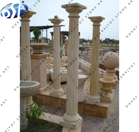 Hand Carved Decorative Marble Columns Pillar