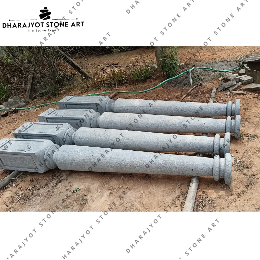 Luxury Home Entrance Custom-Made Carved Stone Pillar