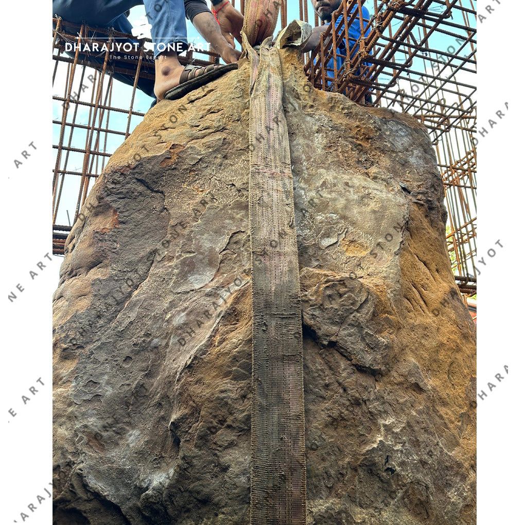 Bold Oversized Natural Stone Pillar