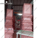 Majestic Handcrafted Red Stone Pillar