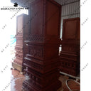 Majestic Handcrafted Red Stone Pillar