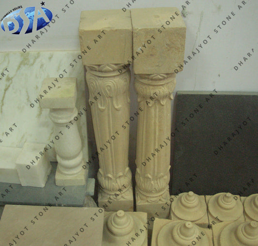 Luxury Design Handmade Natural Marble Pillar