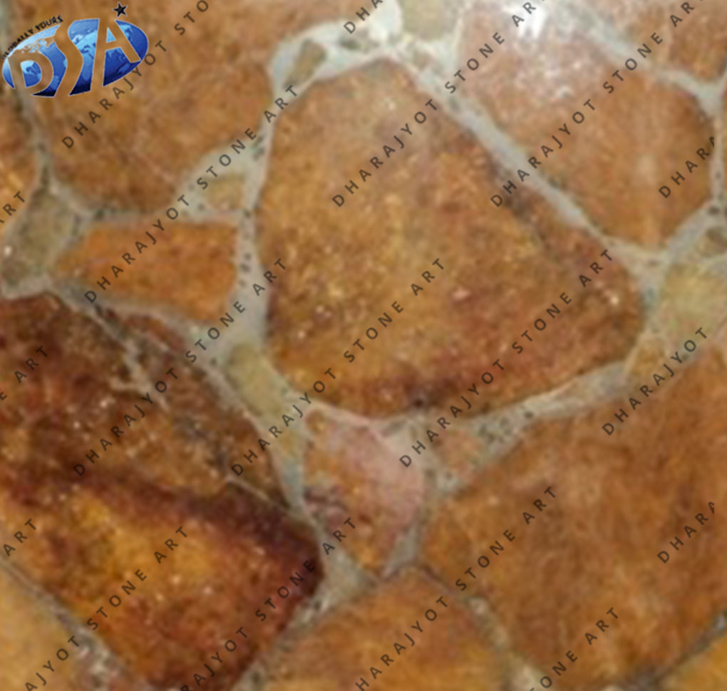 Natural Stone Golden Quartz Semi Precious Stone Slab