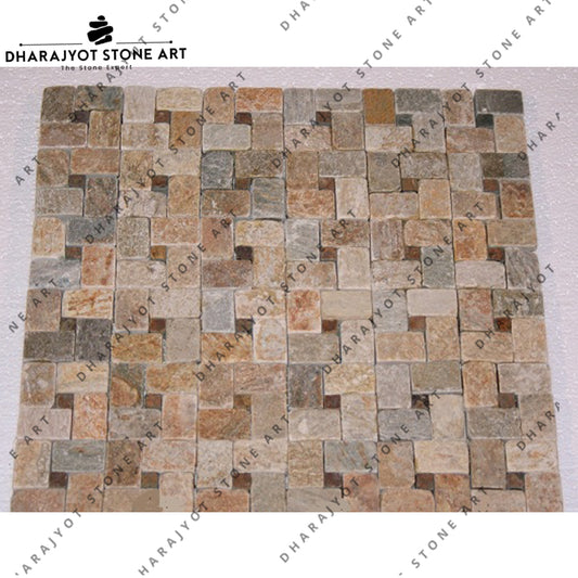 Mix Natural Colour Stones Regular Mosaic