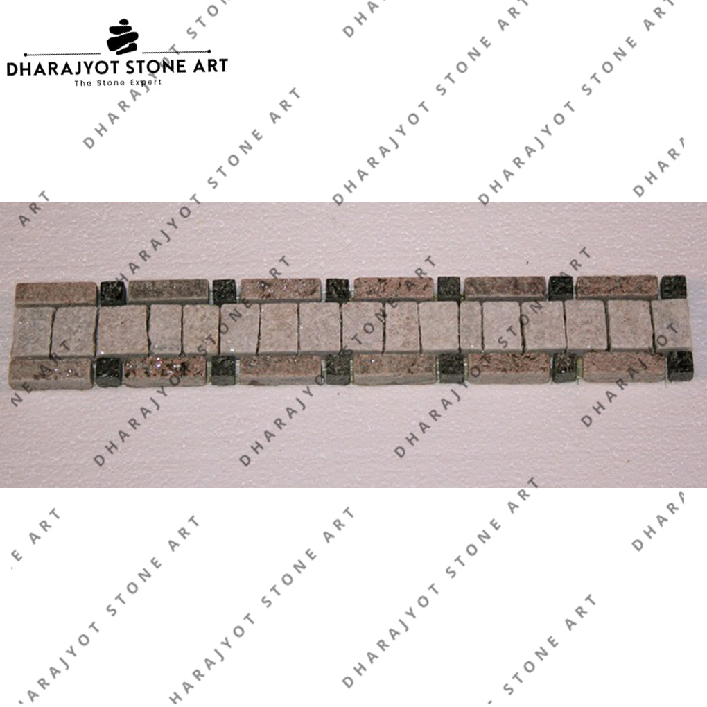 Square Mixed Strip Backsplash Regular Mosaic