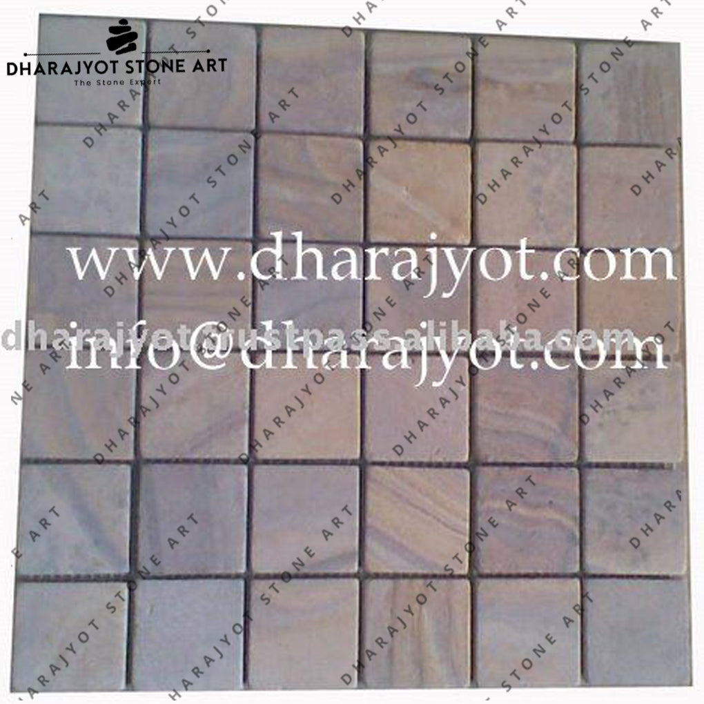 Square Grey Natural Stone Regular Mosaic