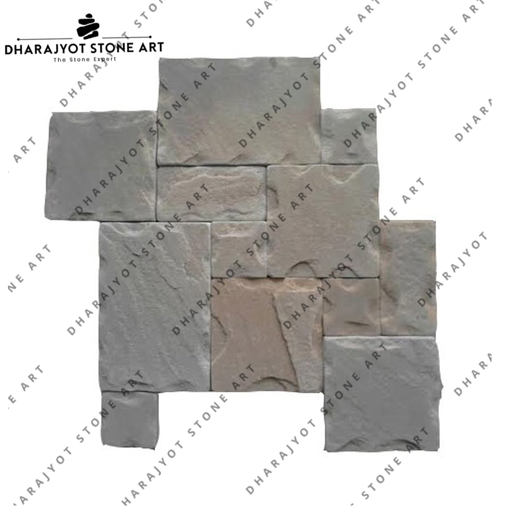 Grey Natural Stone Rock And Split Mosaic