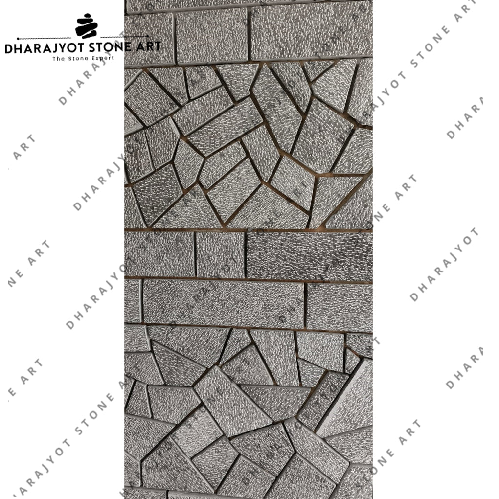 Luxury Rough Textures Natural Stone Rock Mosaic