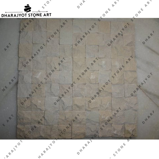 Yellow Combination ledge Stone Rock And Split Mosaic