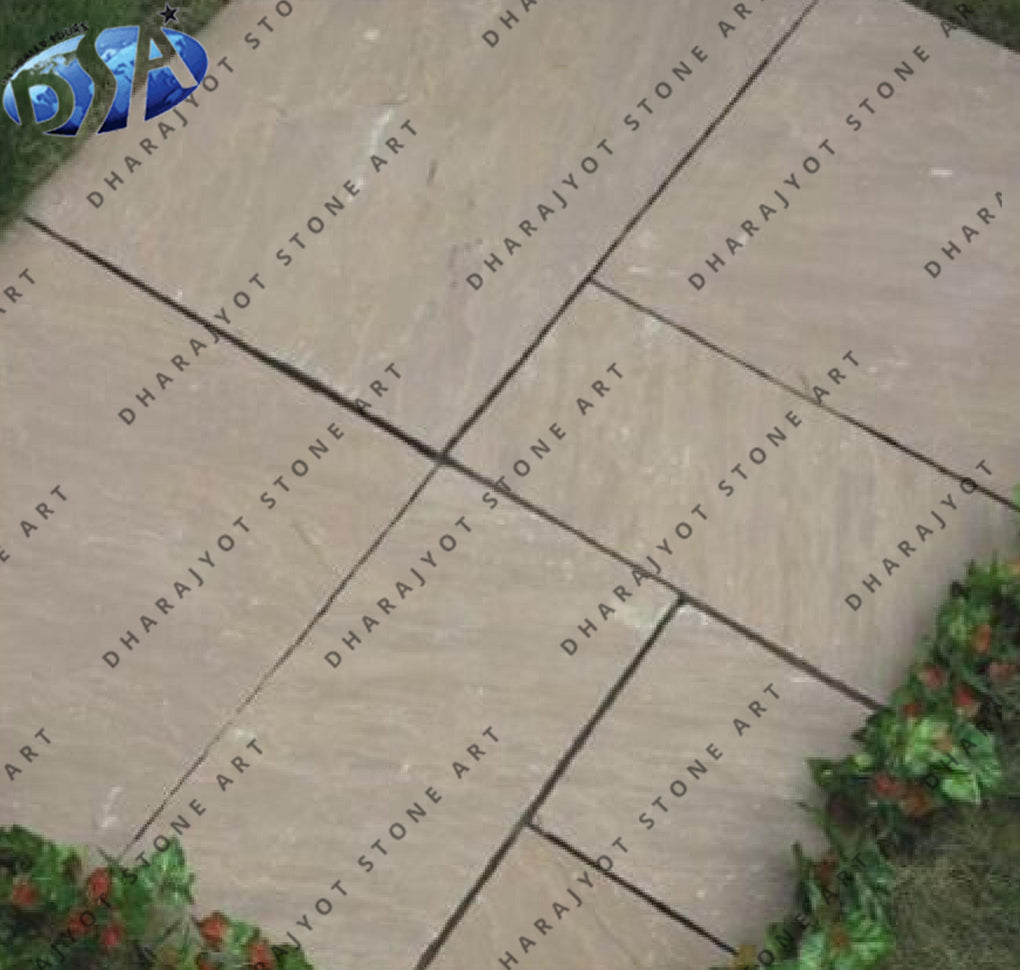 Brown Polished Beige Sandstone Slab