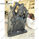 Hand-Carved Black Stone Shiv Idol