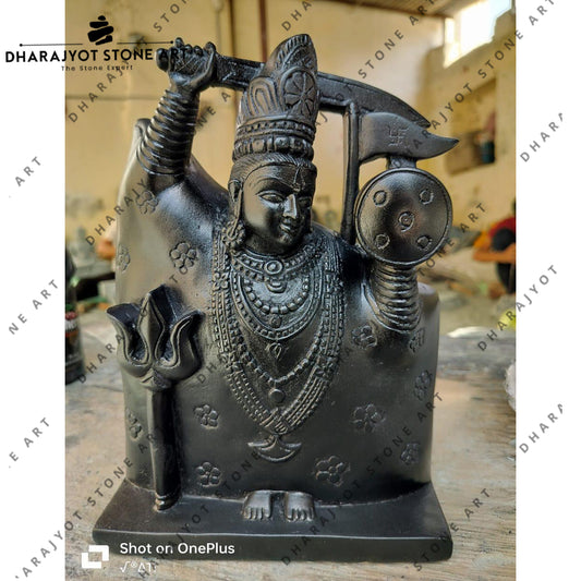 Hand-Carved Black Stone Shiv Idol
