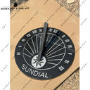 Garden Decor Handcrafted Black Marble Sundial