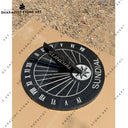 Garden Decor Handcrafted Black Marble Sundial