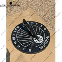 Garden Decor Handcrafted Black Marble Sundial