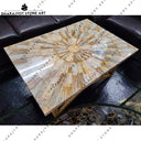 Home Decor Beige Polished Stone Yellow Table Top