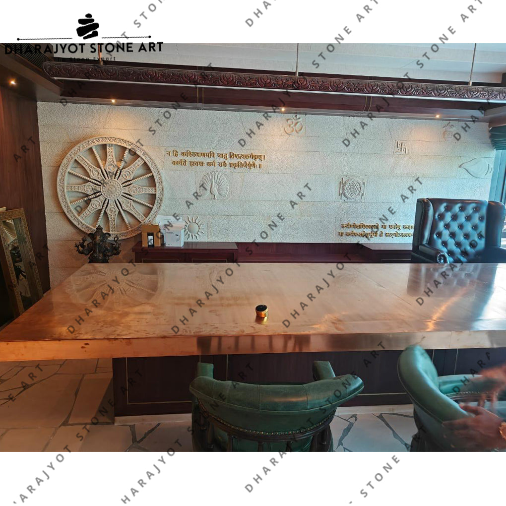 Modern Large Rectangle Conference Room Brass Table