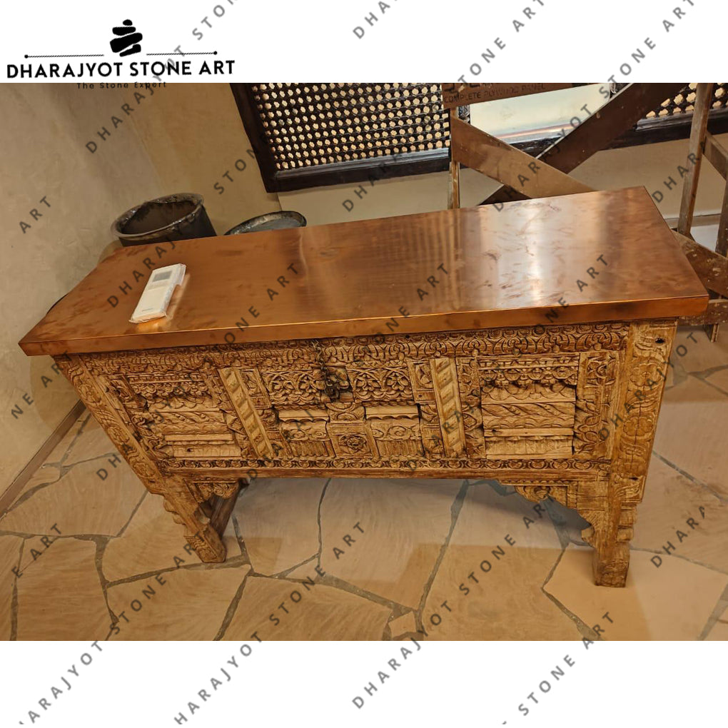 Luxury Italian Style Modern Brass Office Table