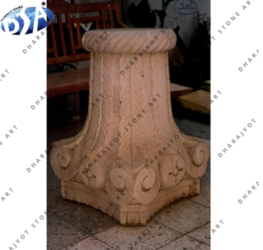 Decorative Antique Stone Hand Carved Table Top