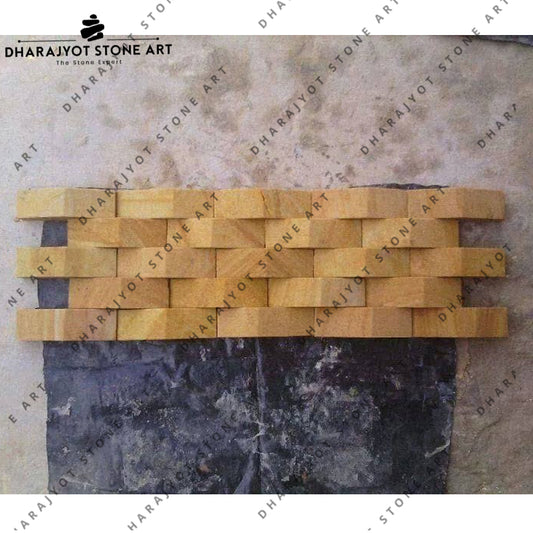 Brown Polished Carving Tapered Mosaic