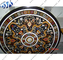Black Marble Inlay Work Table Top