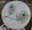 Inlay Home Dècor White Marble Dinner Table Top