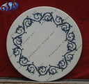 Modern White Marble Inlay Dining Table Top