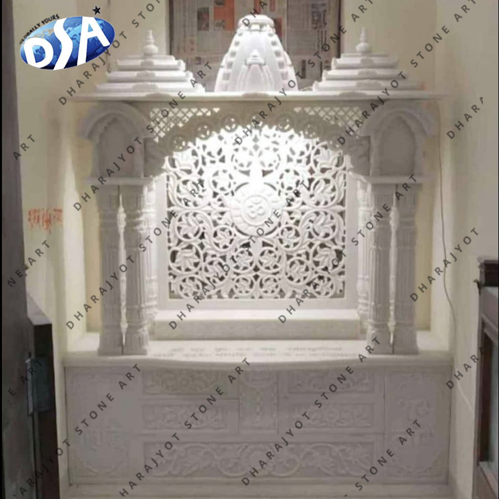 Indoor Marble Hand Carved Home Temple