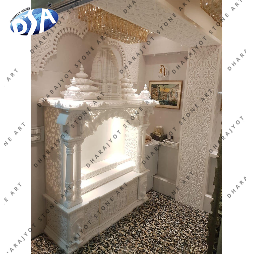 Home Decorative Marble Handmade Designer Temple