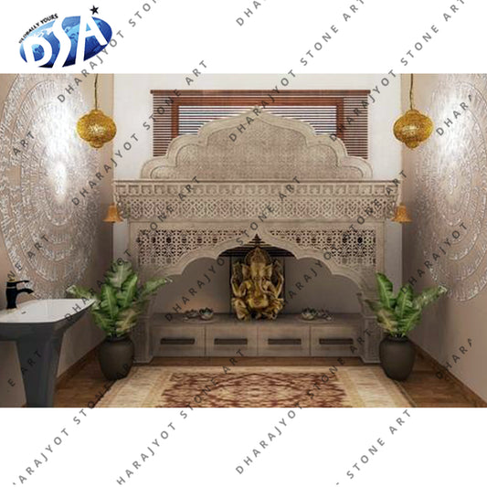 Beautiful Marble Home Decorative Designer Ganesh Temple