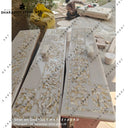 Hand Carved Vietnam White Marble Polish Mandir For Home Designer Temple