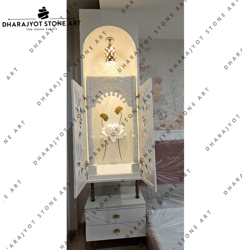 White Marble Hand Carving Home Decoration Temple