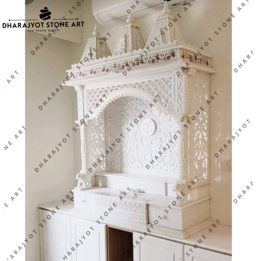 Exclusive Antique Pure White Indoor Marble Temple Design