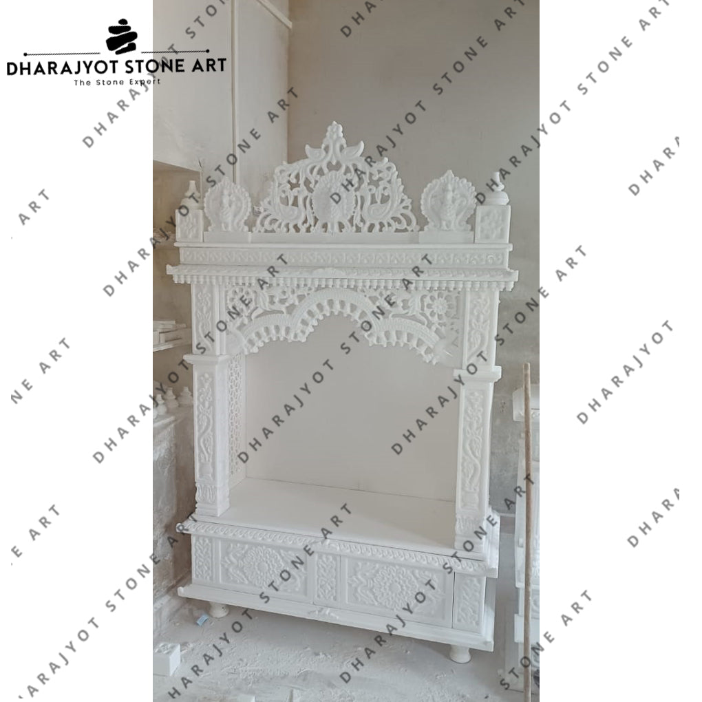 White Marble Hand Carved Temple