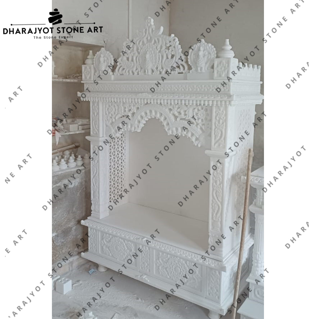 White Marble Hand Carved Temple