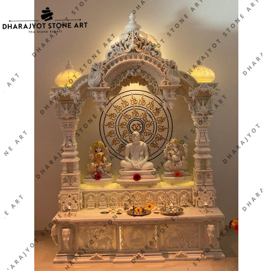 Luxury Spiritual White Marble Home Temple