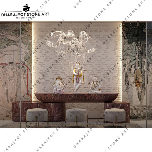 Luxury Handcrafted Natural Marble Stone Temple