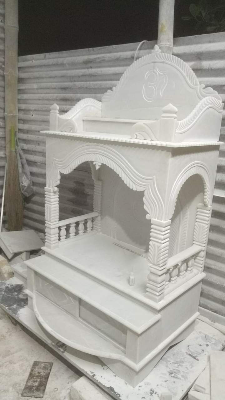 Traditional Handcrafted White Marble Temple