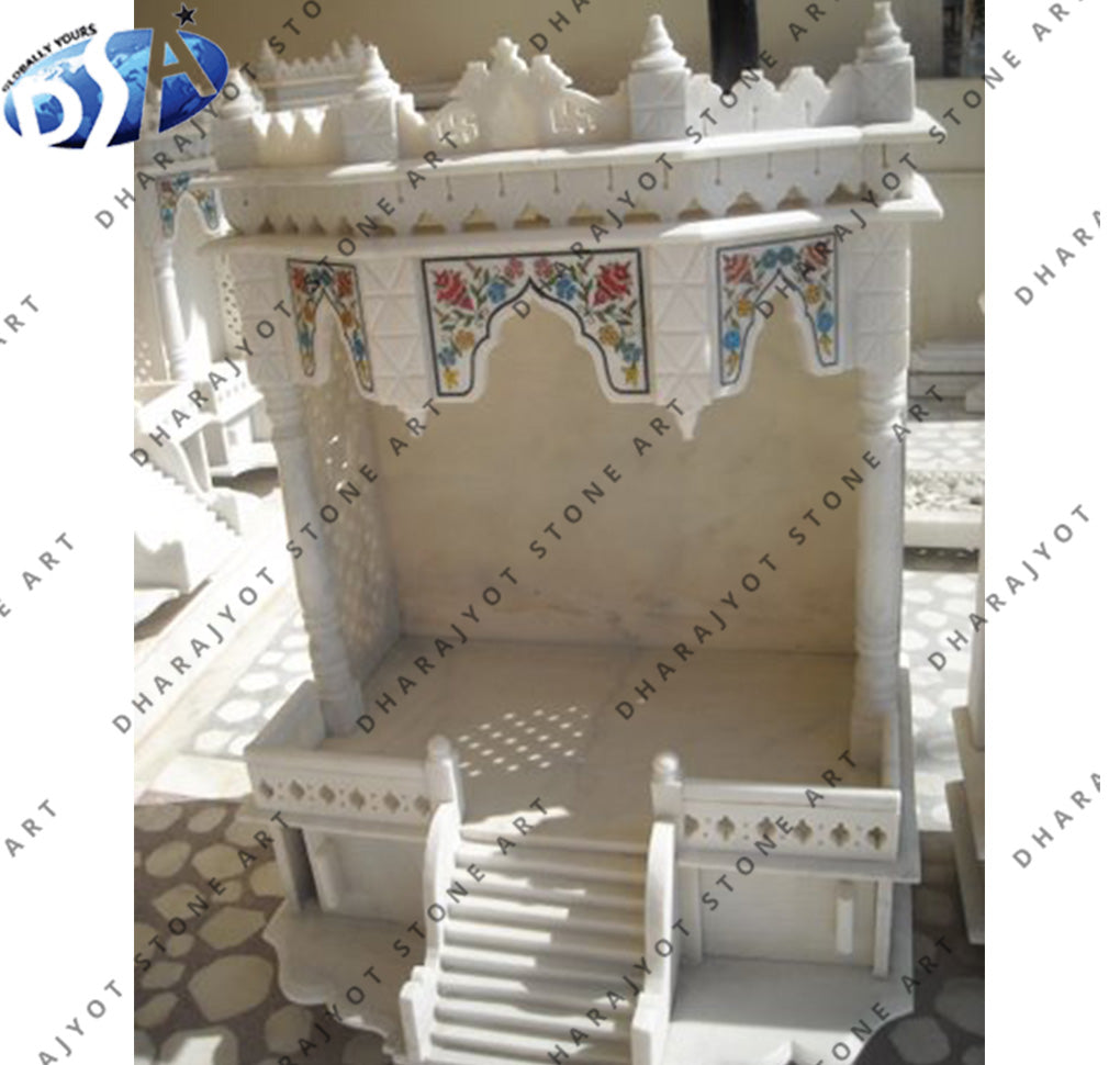 Hand Carved White Mable Ram Mandir