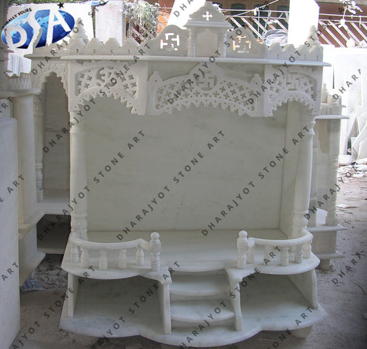Pure White Marble Hand Carving Temple