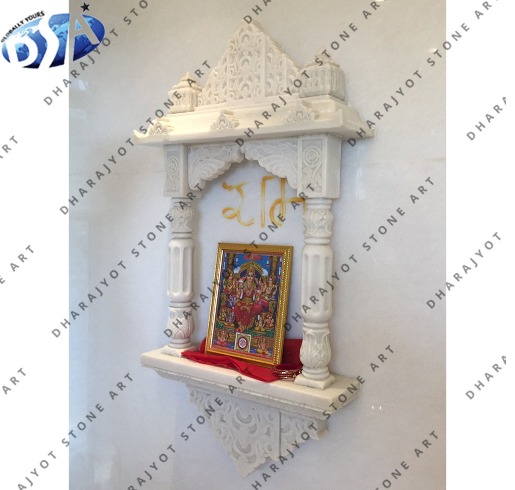 Italian White Marble Indoor Decorative Temple