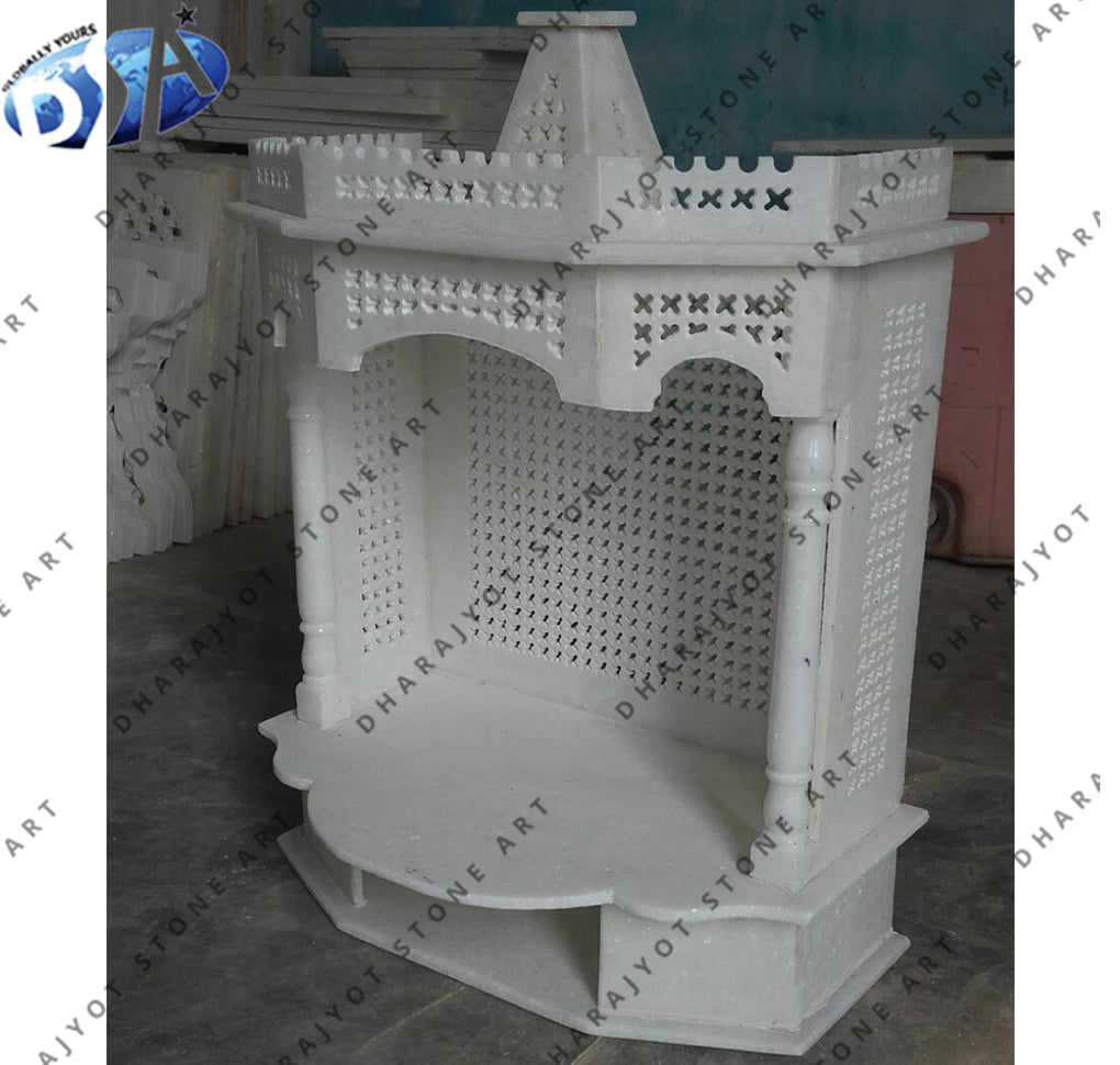 White Traditional Marble Stone Temple