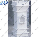 Polished White Marble Hand Carved Tulsikyara
