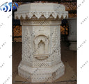 White Hand Carved Sandstone Tulsikyara