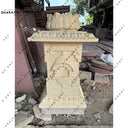Home Decoration Hand Carving Yellow Sandstone Tulsi Kyara