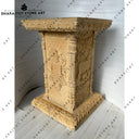 Natural Traditional Handcrafted Floral Design Tulsikyara with Shreenath and Cow Sculpture