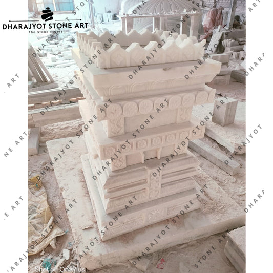 Traditional Border Hand-Carved Natural Stone Tulsi Kyara
