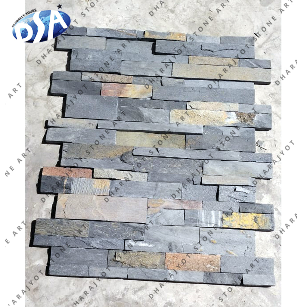 Multi Slate Panel Stone Wall Cladding – Dharajyot Stone Art