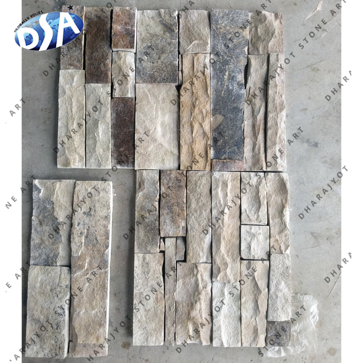 Natural Rustic Ledge Stone Wall Cladding – Dharajyot Stone Art