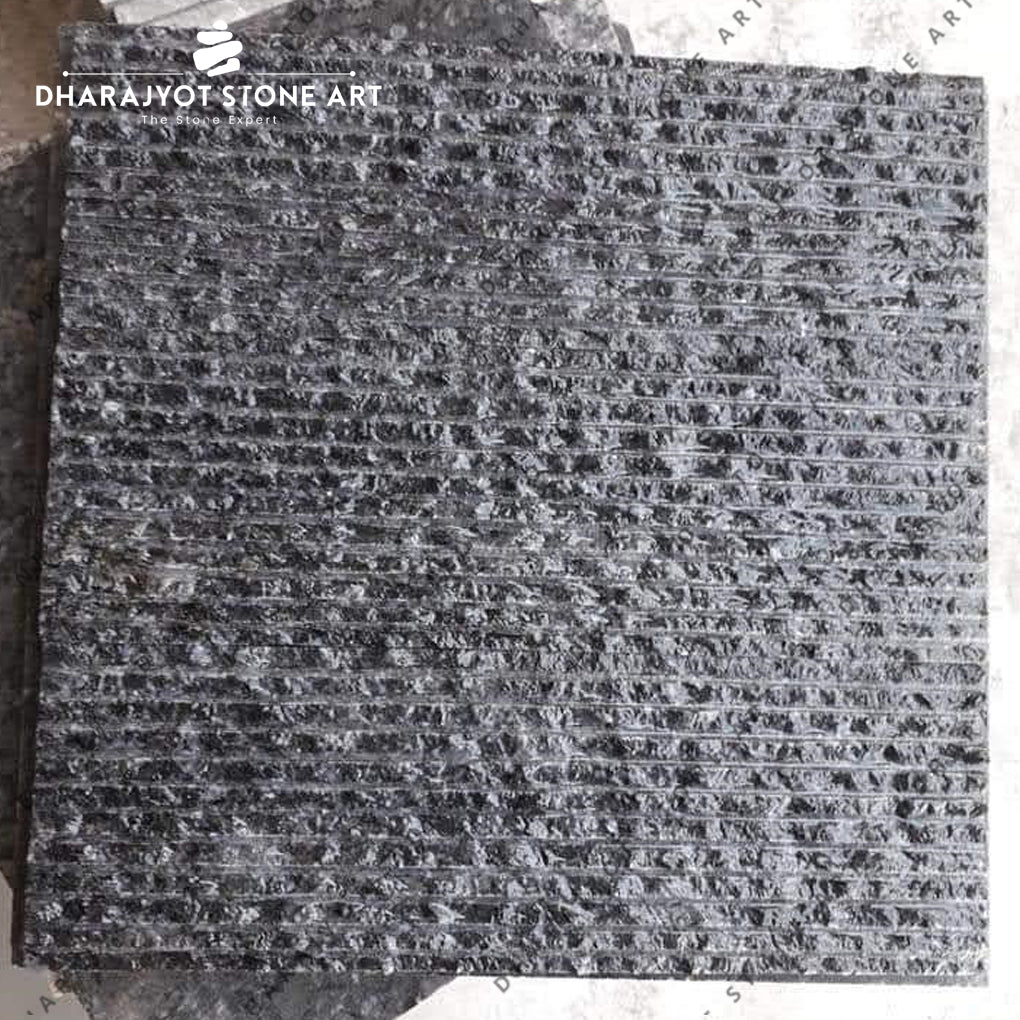 Black Basalt Mini Stacked Stone Wall Cladding – Dharajyot Stone Art